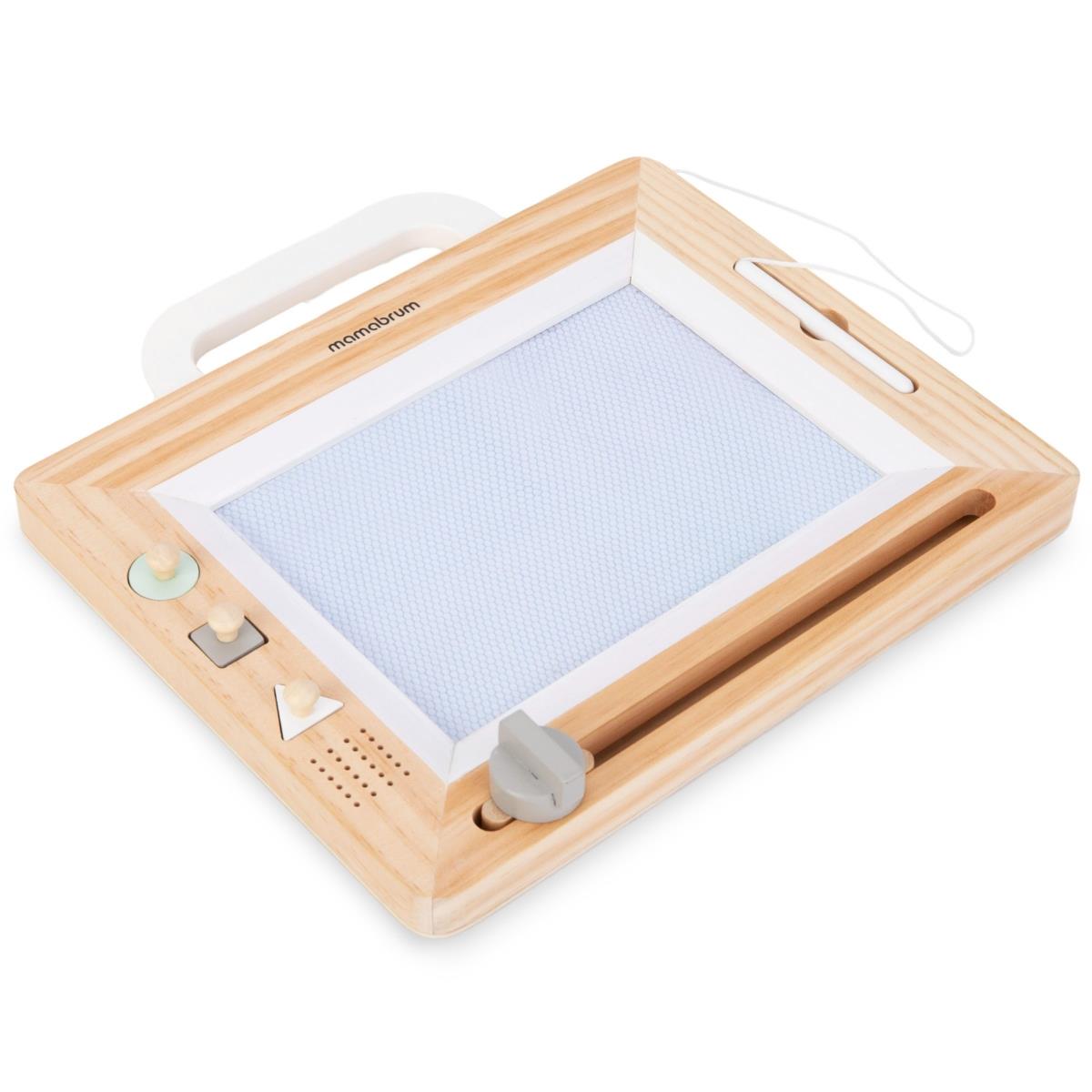 Puinen leikekirja, jossa leimat - piirustuslauta