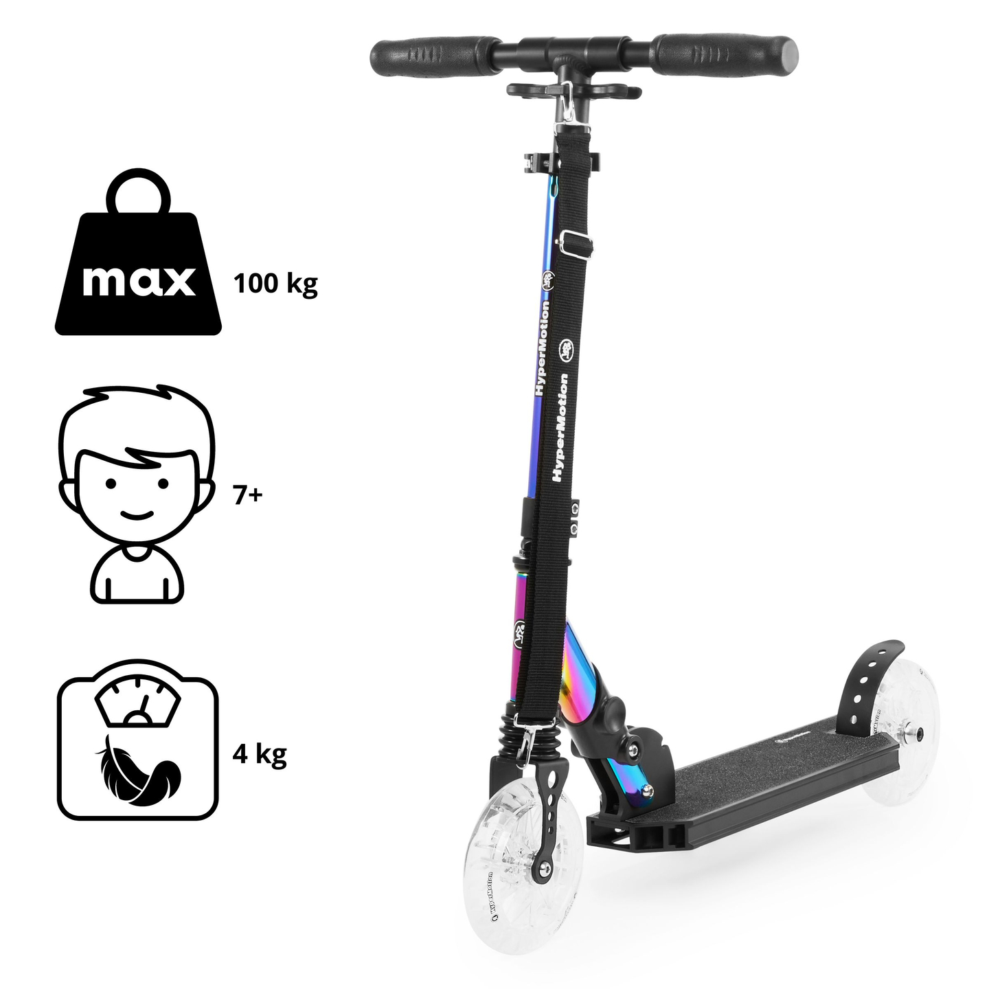 Kaksipyöräinen skootteri HOLO MAJESTIC HyperMotion 100kg - täysalumiinia