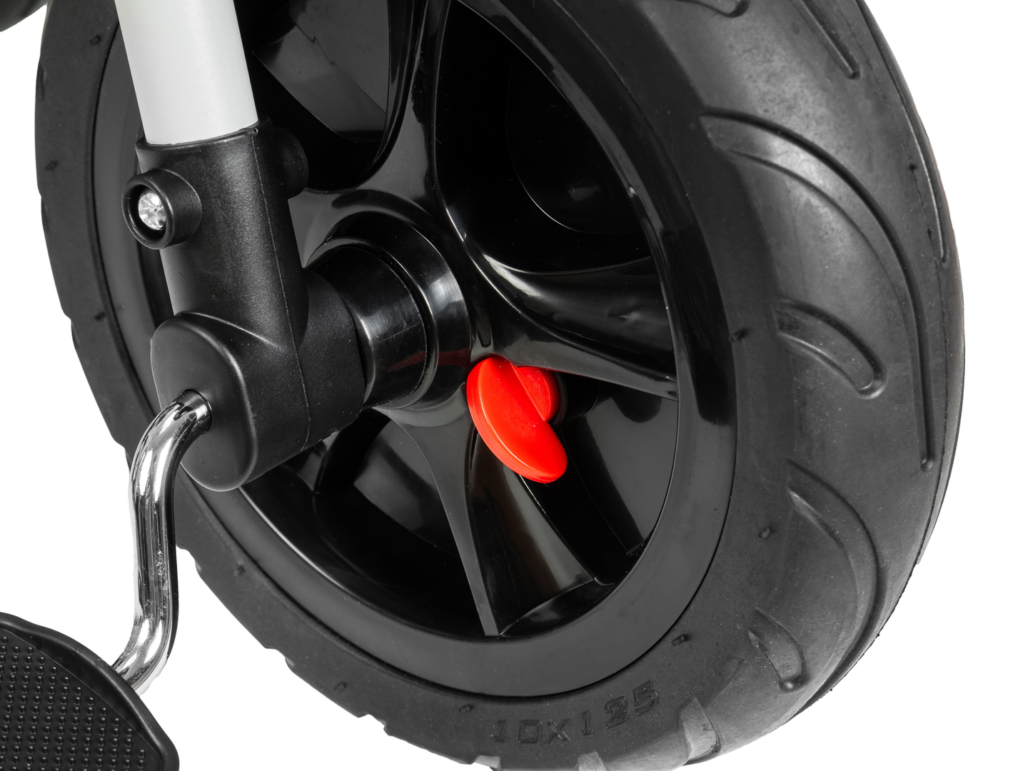 HyperMotion TOBI VECTOR kolmipyörä - ikuiset puhallettavat pyörät + työntötanko. Väri: vaaleanharmaa.