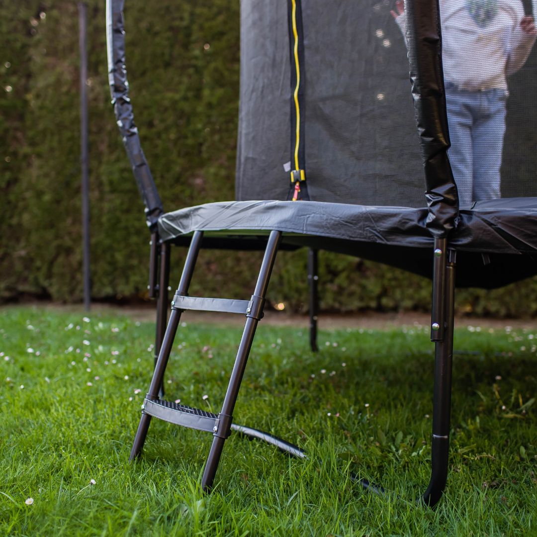 HyperMotion lasten puutarhatrampoliini - 244 cm 8FT - tikkailla ja sisäverkolla - kotiin ja puutarhaan