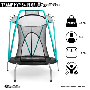 Mint trampoliini 137cm suojaverkolla - 3-8 vuotiaille lapsille - kotiin ja puutarhaan