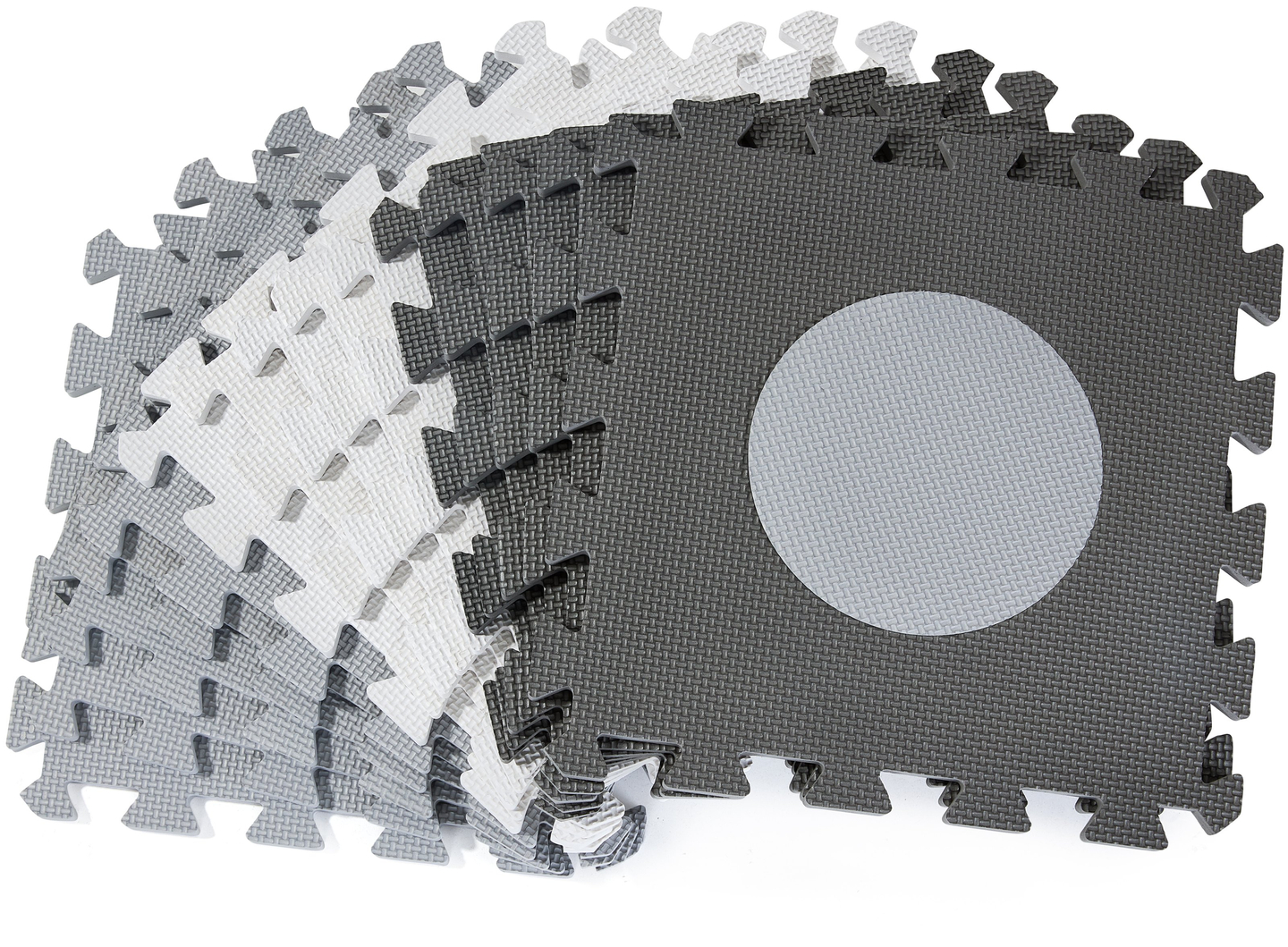 Vaahtomuovimatto XL 150 x 150 x 1cm reunuksella - EVA-vaahtomuovi - harmaa