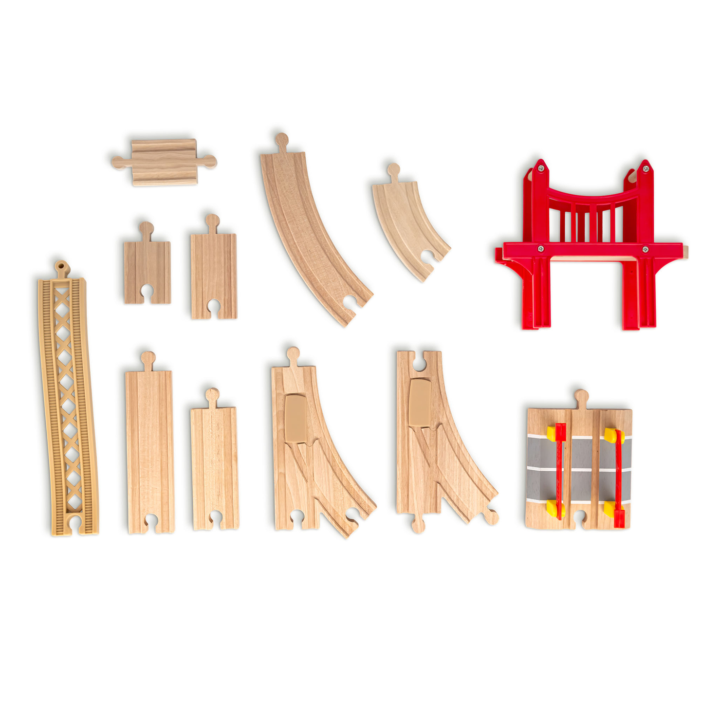 Puinen kaupungin rautatie sähköjunalla - liikkuva nosturi, laiva, sillat