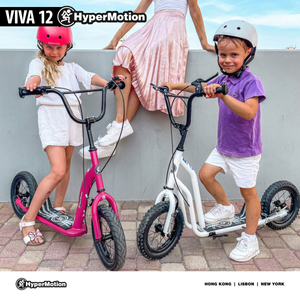 HyperMotion VIVA 12 skootteri (30cm pumpatut pyörät) - Valkoinen