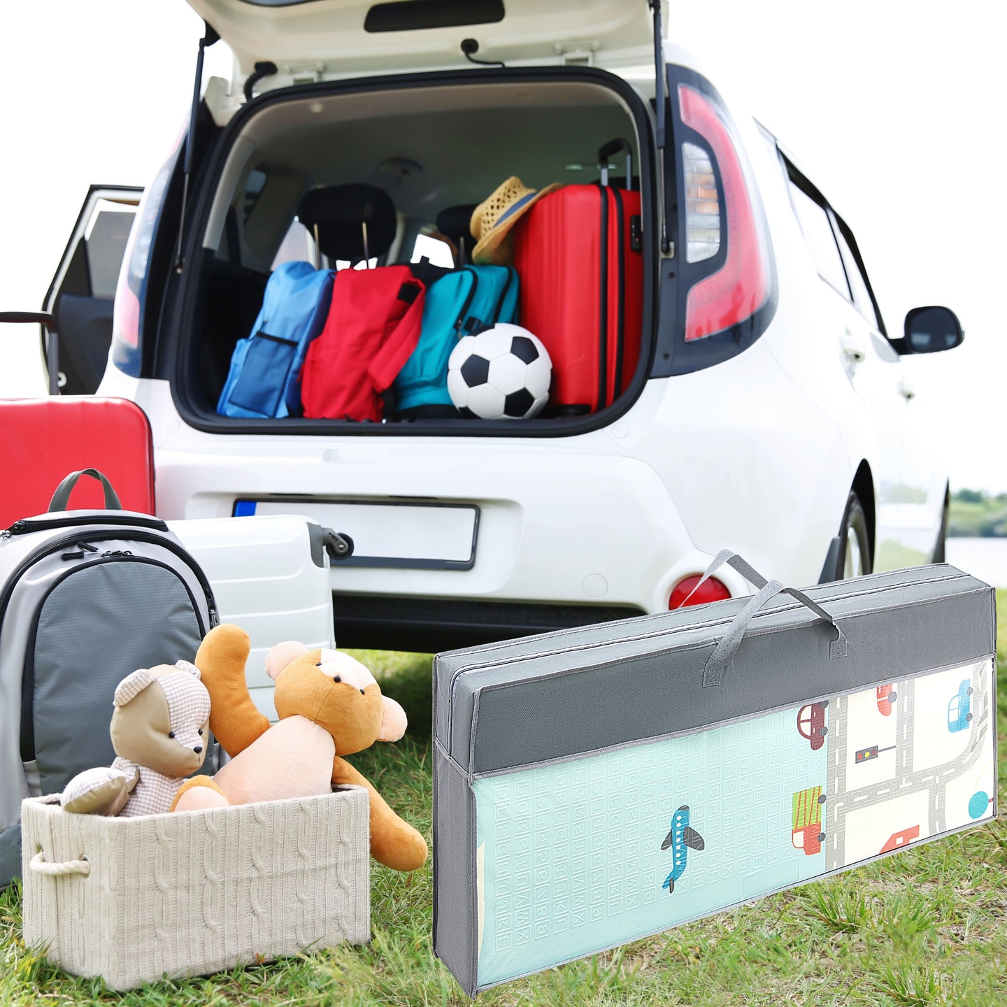 Kaksipuolinen vaahtomuovimatto XXL - kokoontaitettava 1 CM (vuoristo ja maantie)