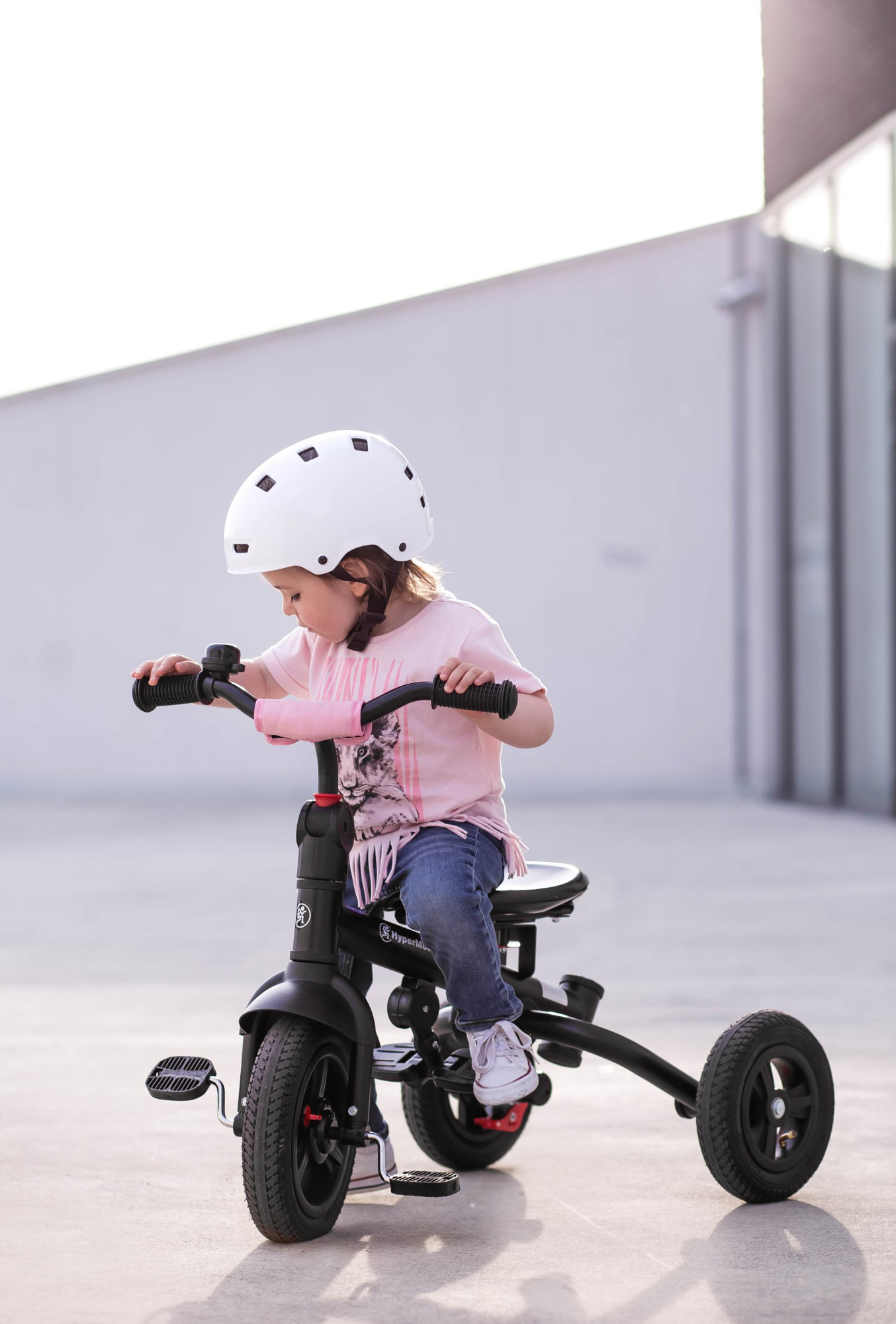 Tobi Velar kolmipyöräinen polkupyörä + sadekelmu - vaaleanpunainen