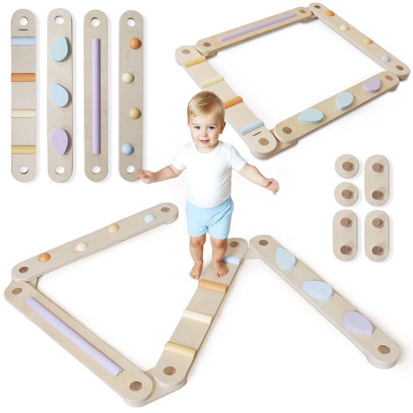 Suuri puinen aistipolku - tasapainorata - 9 elementtiä