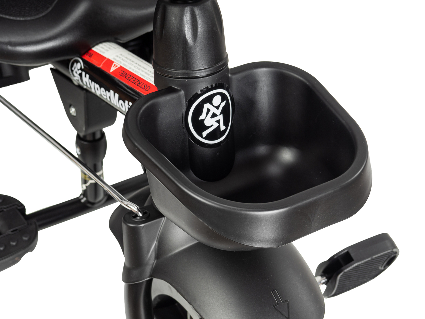 HyperMotion TOBI VECTOR kolmipyörä - ikuiset puhallettavat pyörät + työntötanko. Väri: musta.