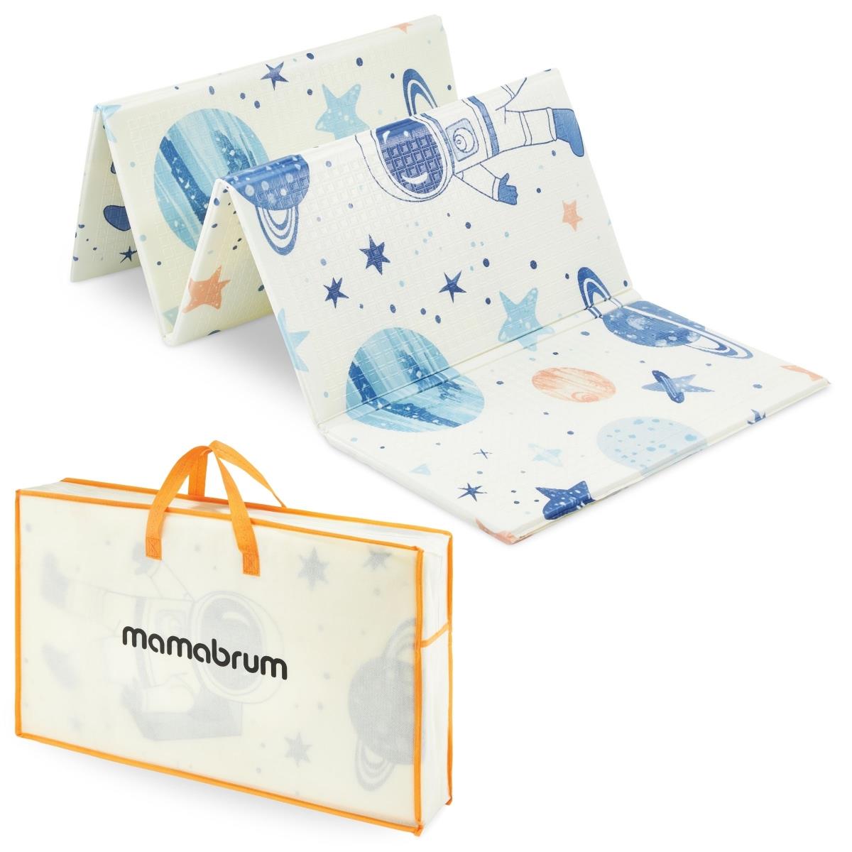 Kaksipuolinen kokoontaitettava vaahtomuovimatto 180 x 120 x 1cm - Cosmos/Geometriset kolmiot