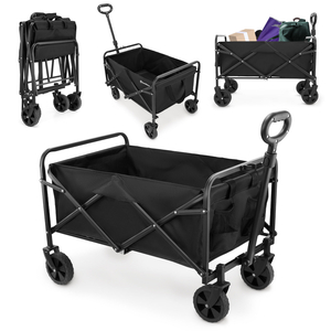 HyperMotion kokoontaitettava rantapyörätuoli - musta, 80 kg:n painoinen