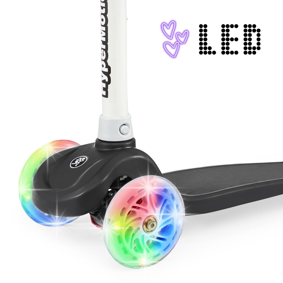 TRINGO kolmipyöräinen tasapainoskootteri, 3-8 vuotta vanha - musta + hehkuvat LED pyörät