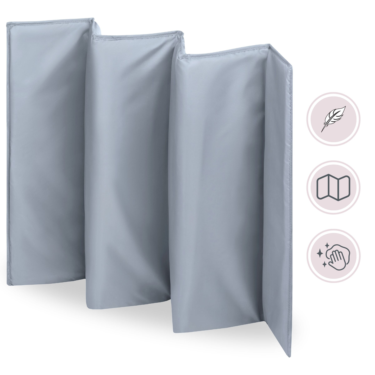 Matkasänky / leikkikehä 2 tasoa hoitopöydällä, katolla ja Happy Traveler BASIC PLUS patjalla - harmaa