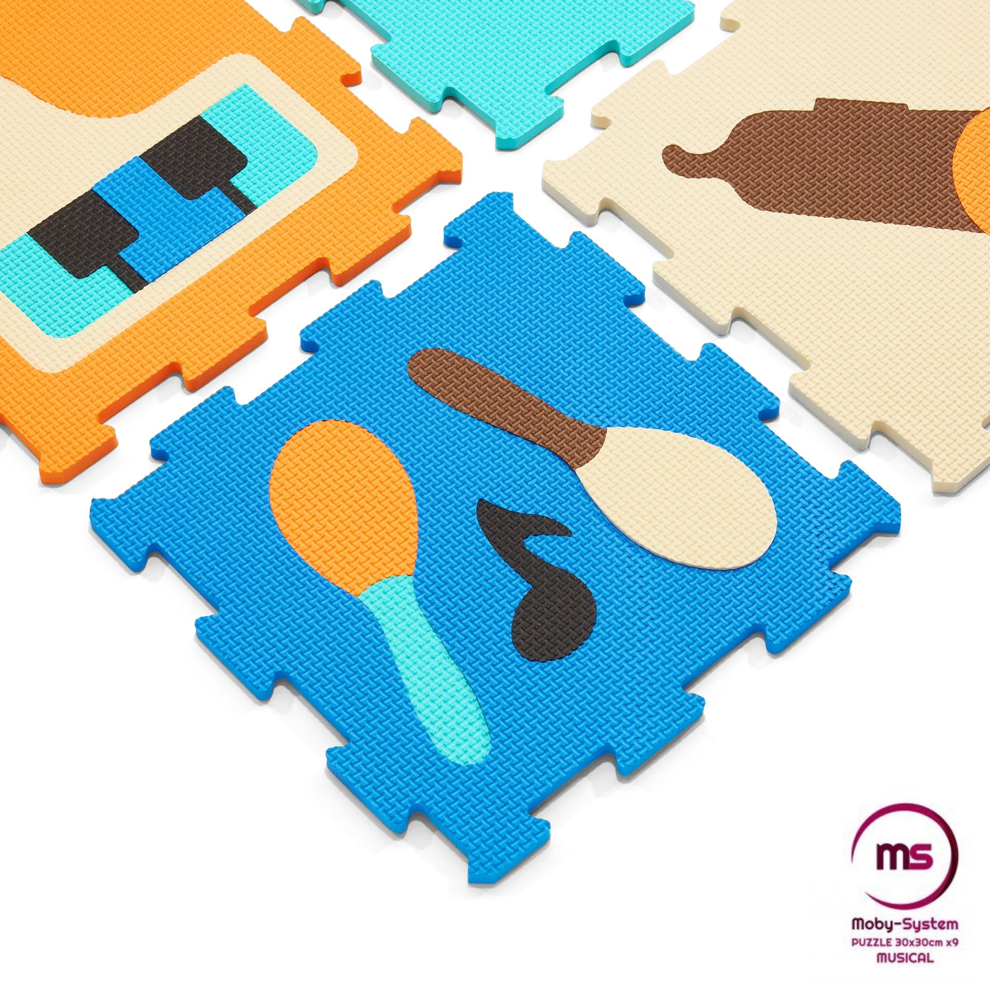 Opettavainen vaahtomuovinen palapelimatto 90 x 90 x 1cm - EVA vaahtomuovi - muotoilu: välineet