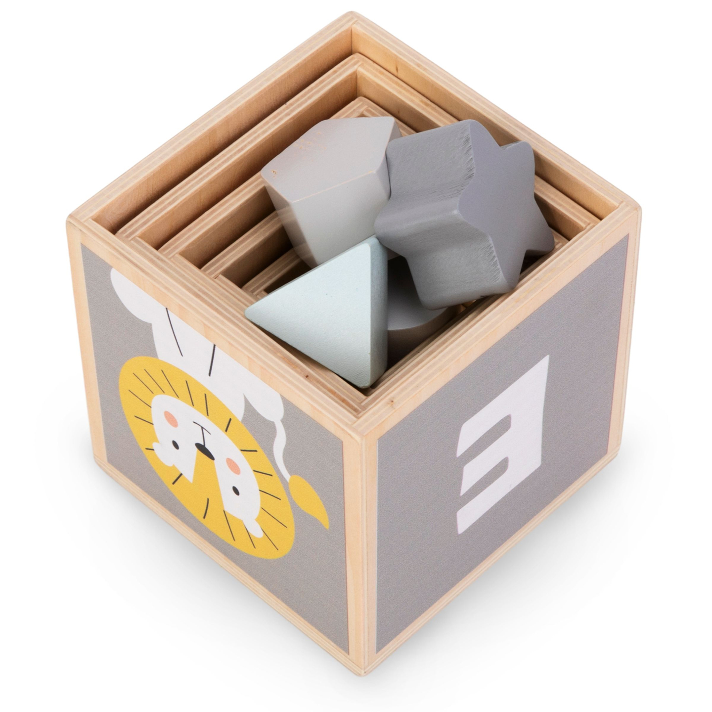 Puinen torni - muoto lajittelija numerot aakkoset eläimet