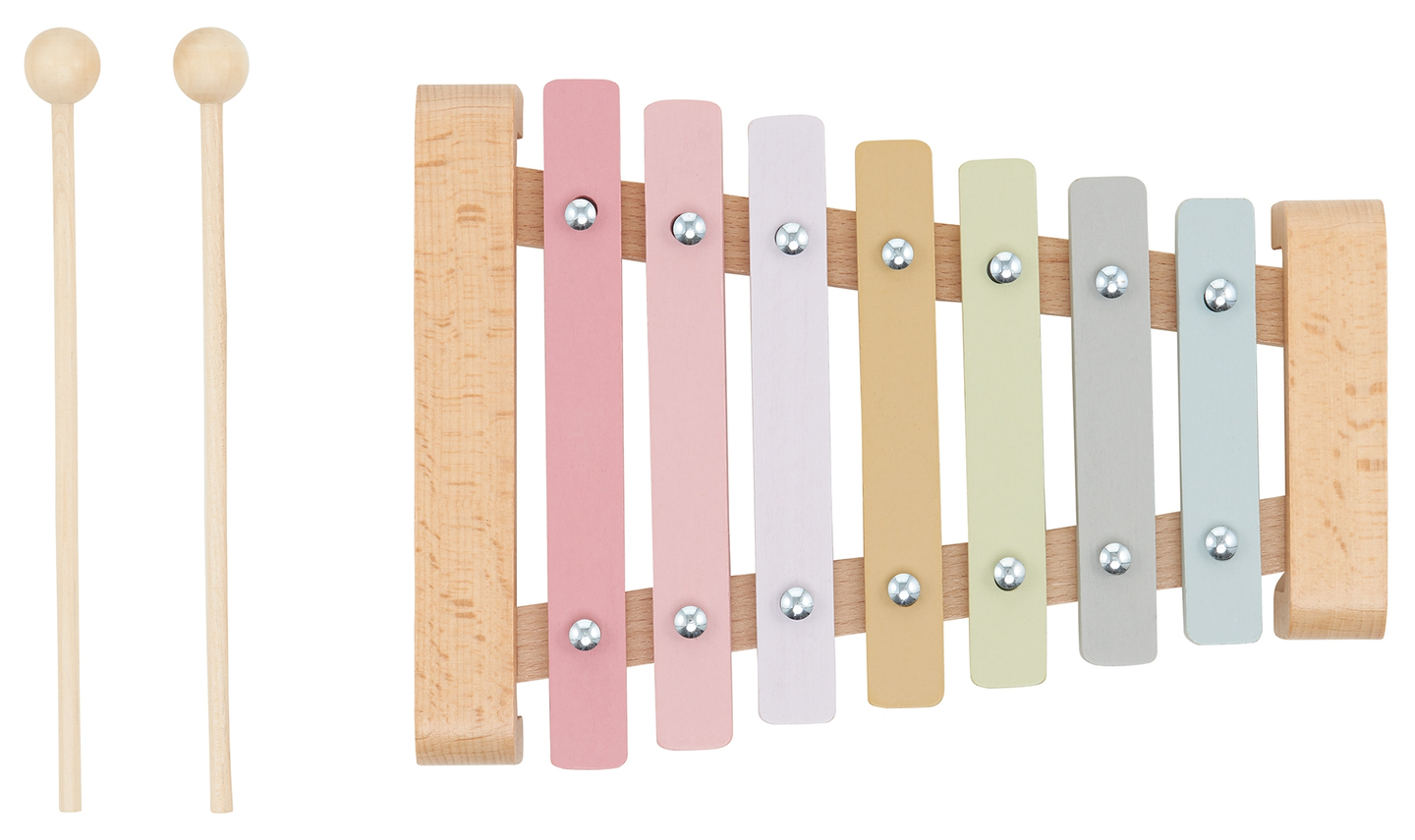 Puiset symbaalit - ksylofoni lapsille, sateenkaaren värejä
