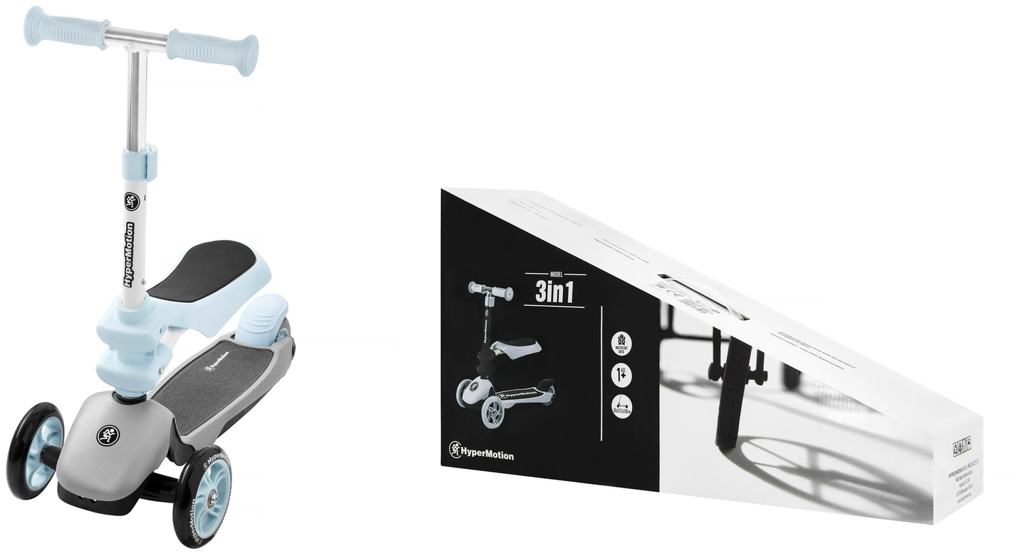 HyperMotion 3in1 tasapaino kolmipyörä - sininen