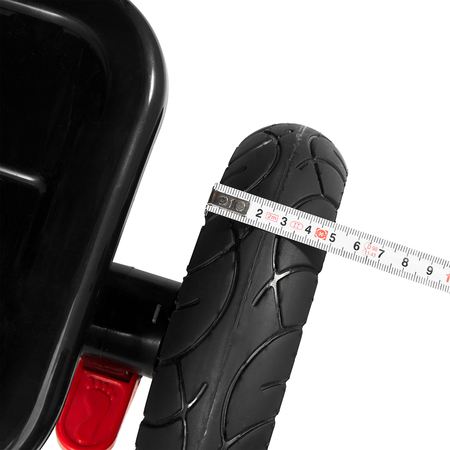 Kolmipyörä 1-4-vuotiaille lapsille - TOBI FREY - harmaa väri - kääntyvä - pumpatut pyörät + työntöaisa