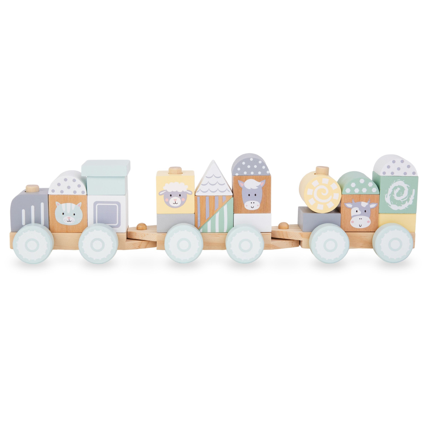 Puinen juna palikoilla pojalle - Maatila