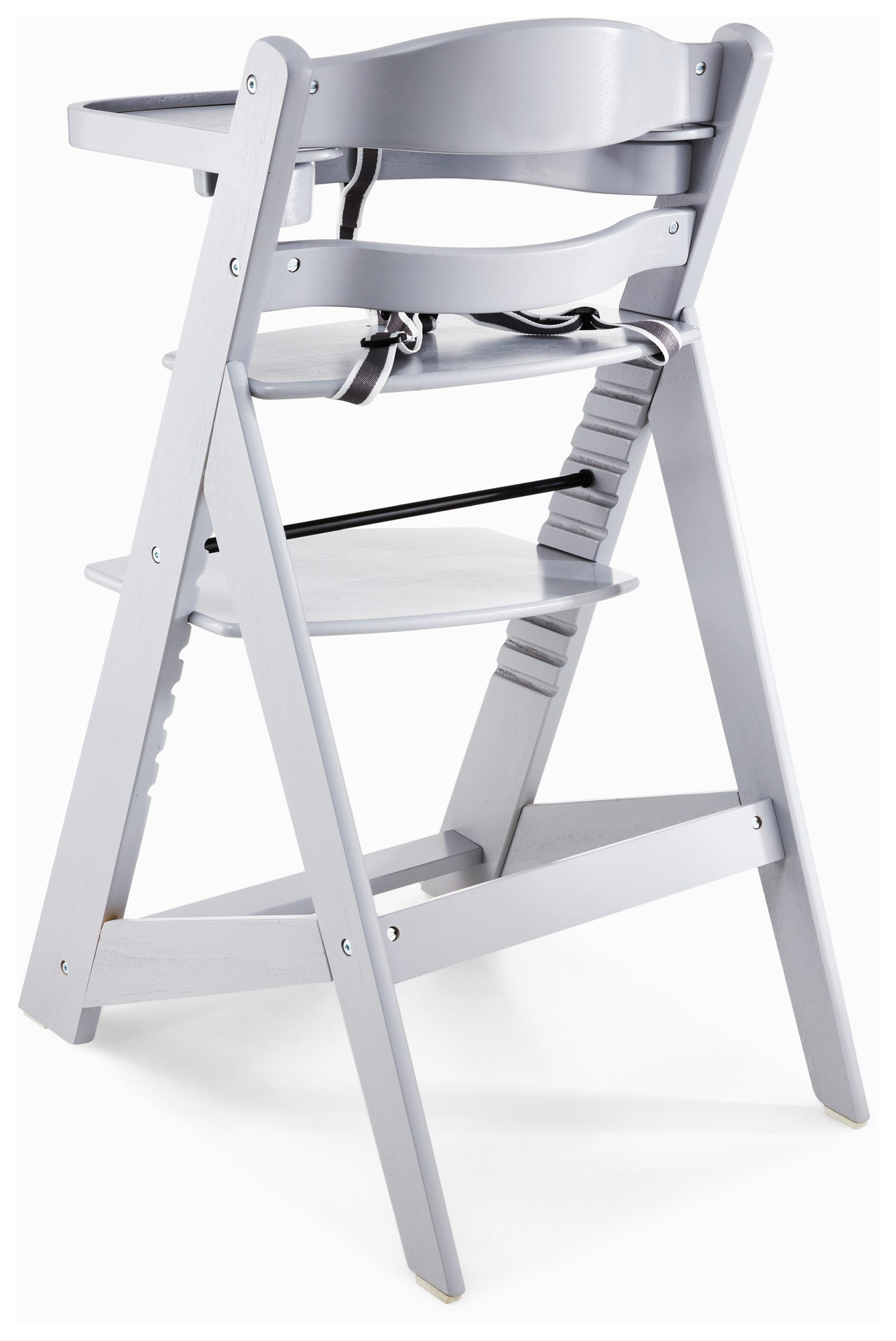 Puinen syöttötuoli Moby-System WOODY - harmaa väri