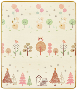 Kaksipuolinen vaahtomuovimatto XXL - rulla 2 CM (metsä ja siksakit)