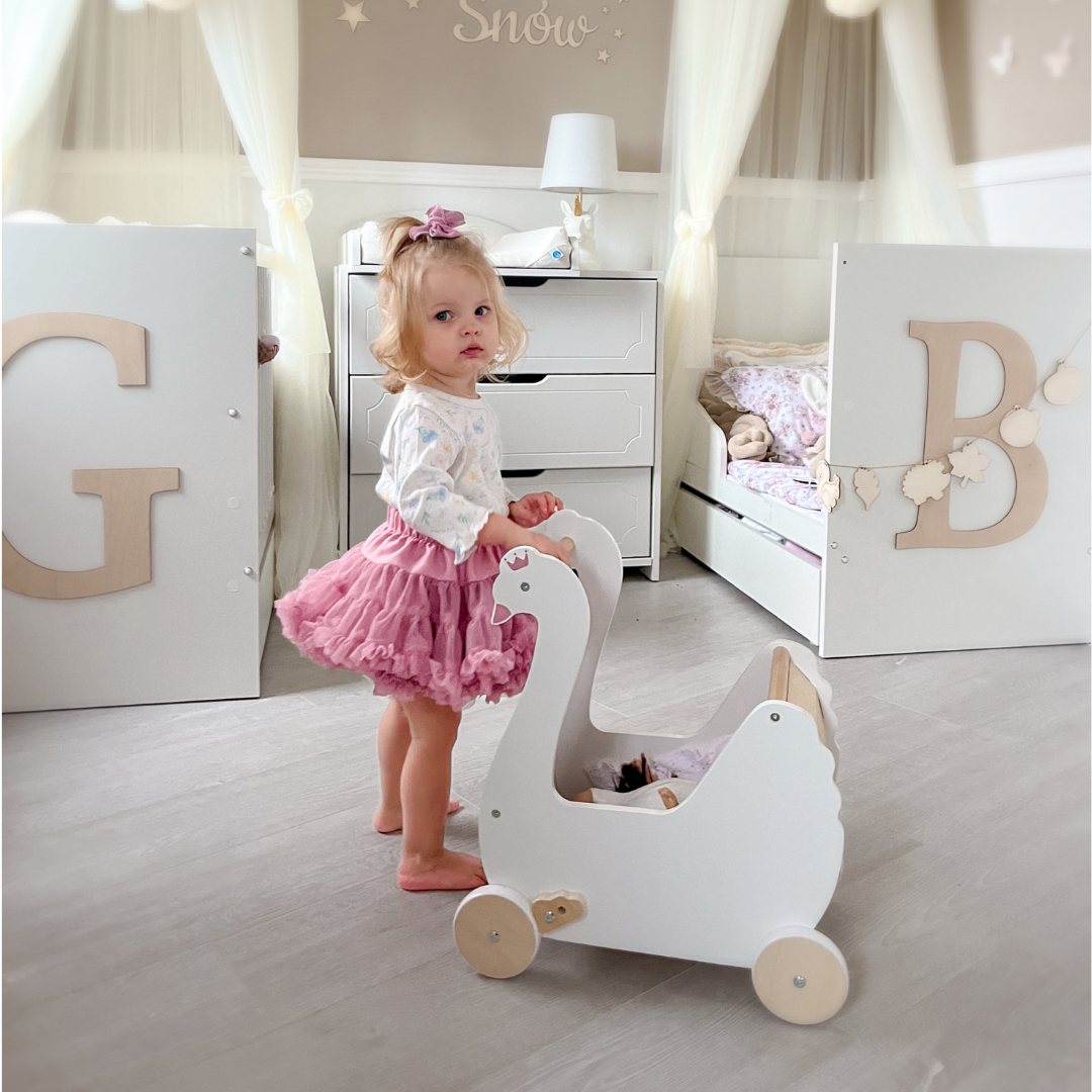 Puiset nukenrattaat - Swan