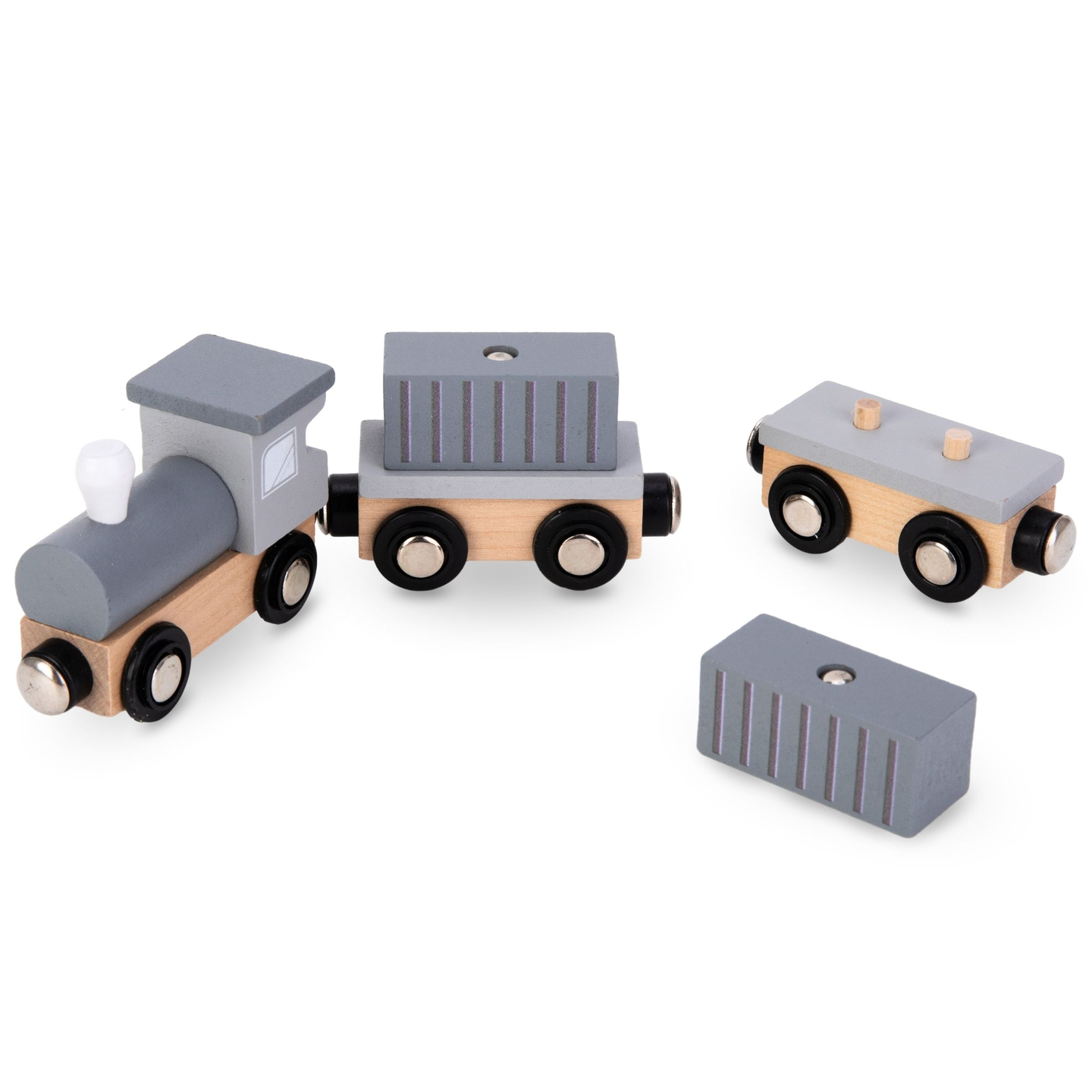 Liikuteltava satamanosturi magneettivinssillä ja lisävarusteilla - puinen sarja