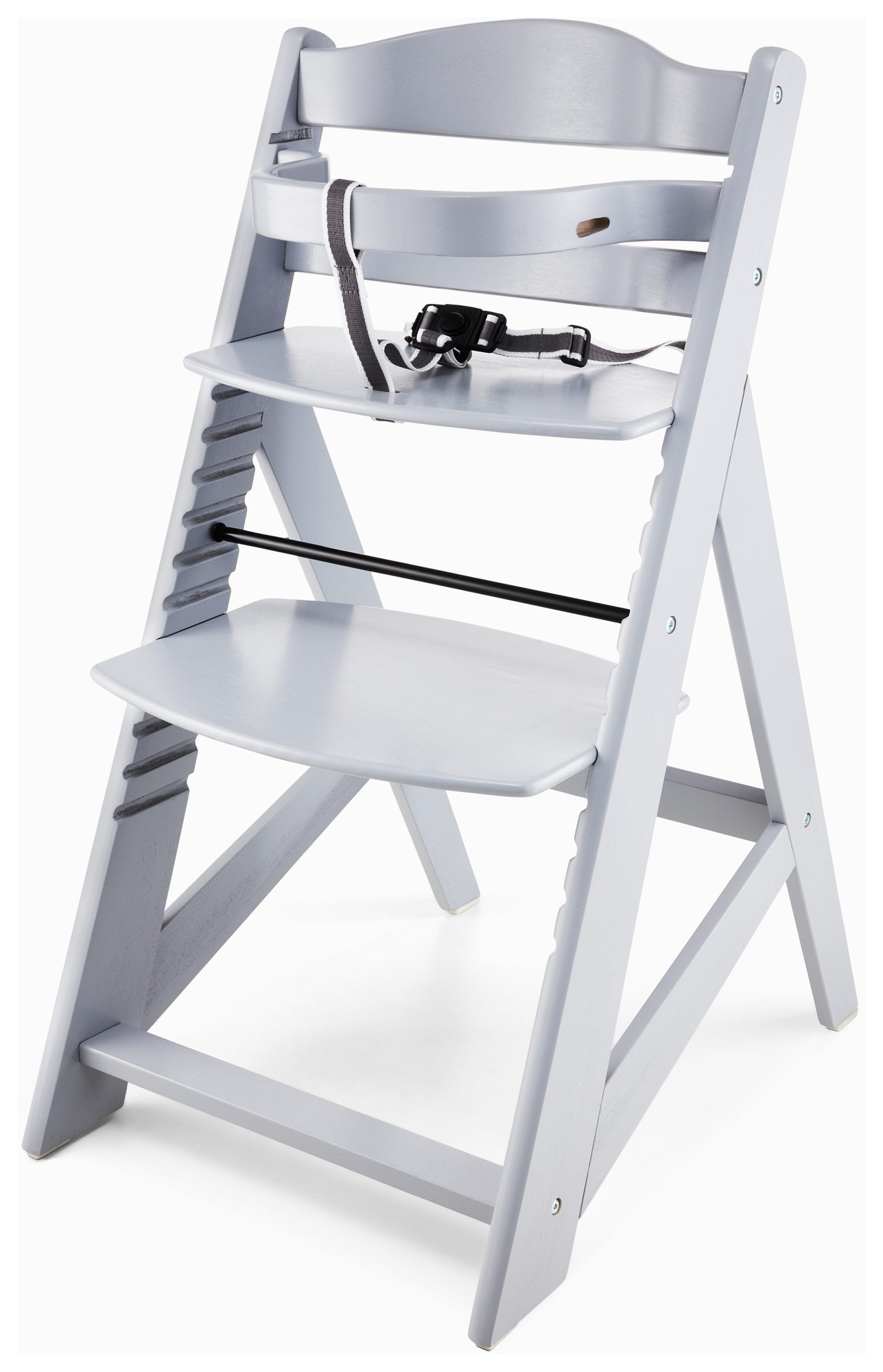 Puinen syöttötuoli Moby-System WOODY - harmaa väri