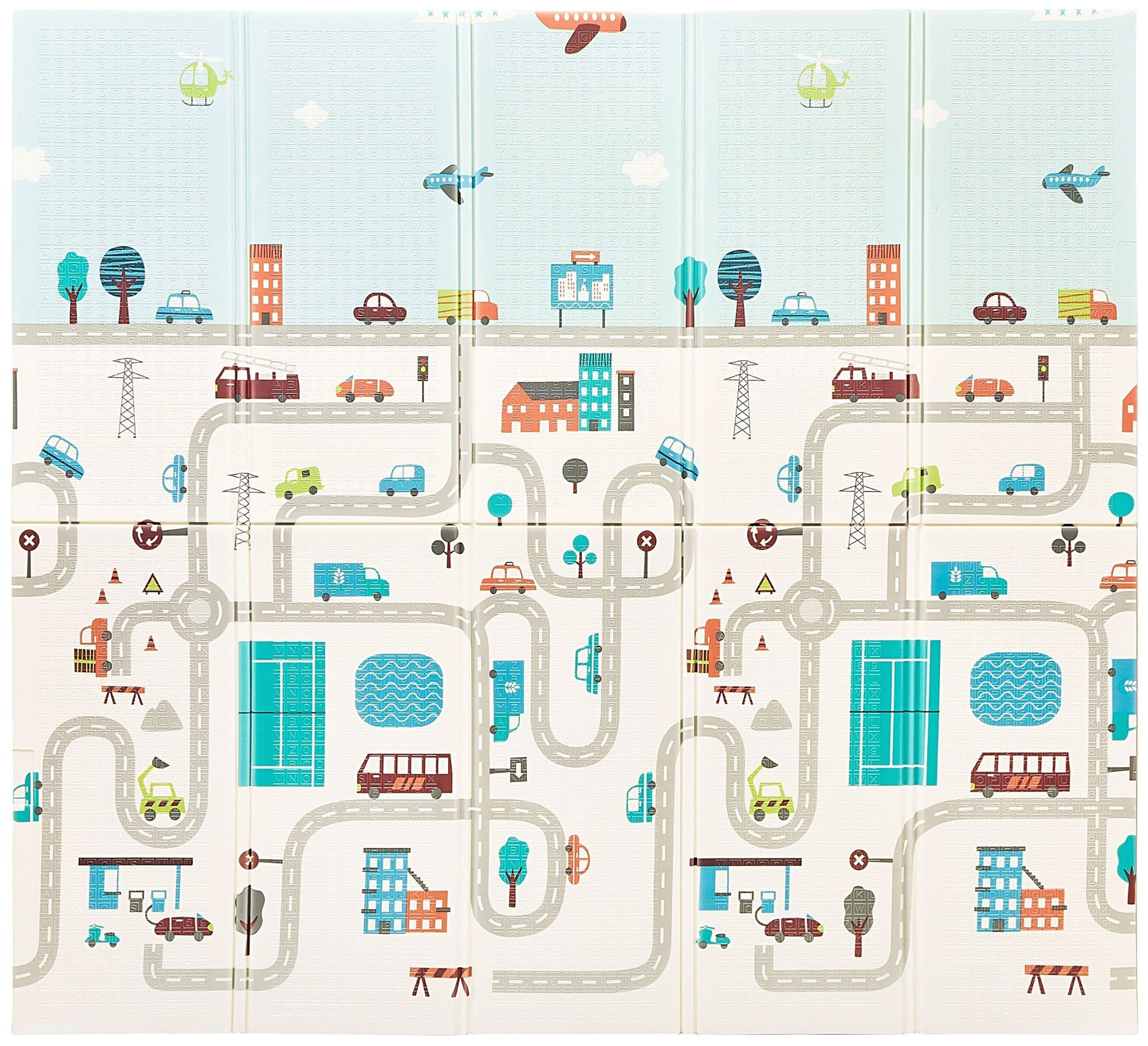 Kaksipuolinen vaahtomuovimatto XXL - kokoontaitettava 1 CM (vuoristo ja maantie)
