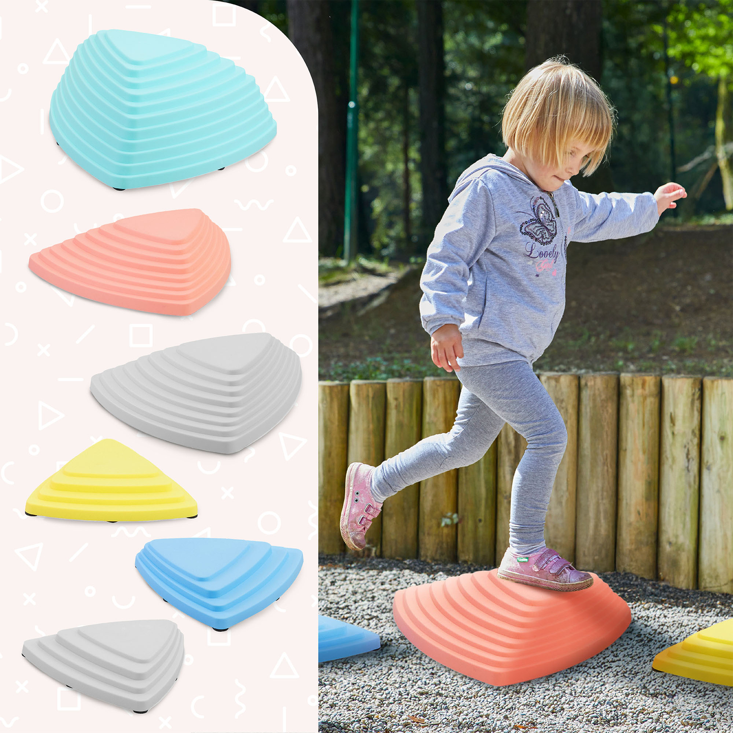 Värikkäät tasapainokivet - 6 kpl