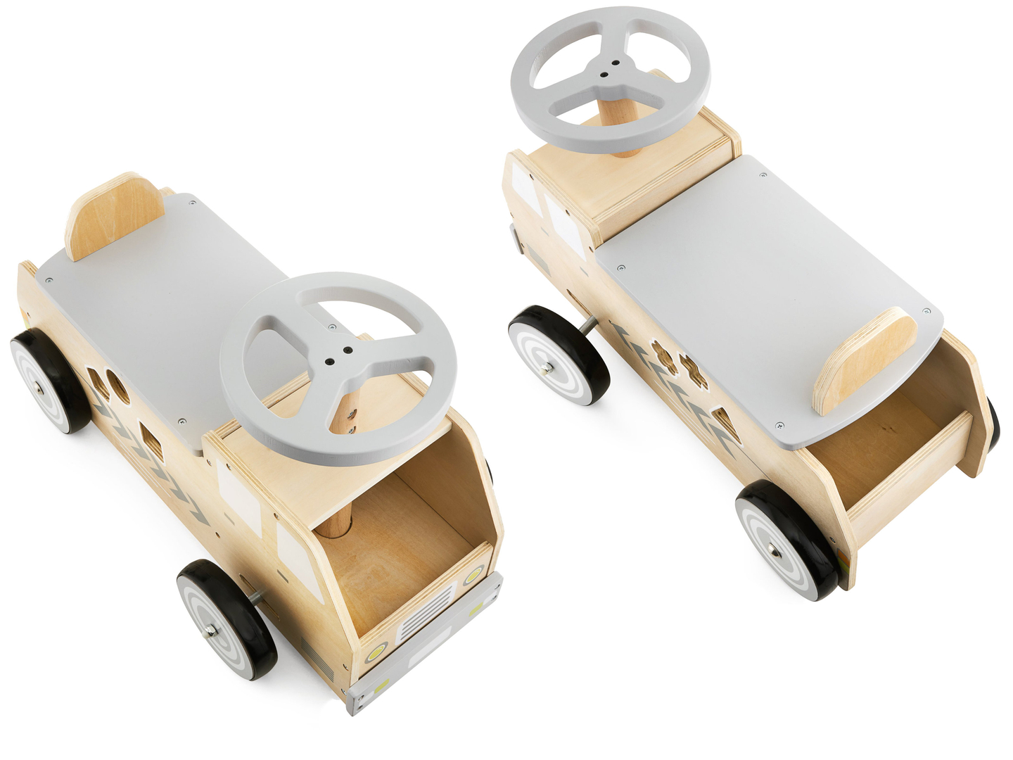 Puinen polkupyörä, auto, auto ja palikat