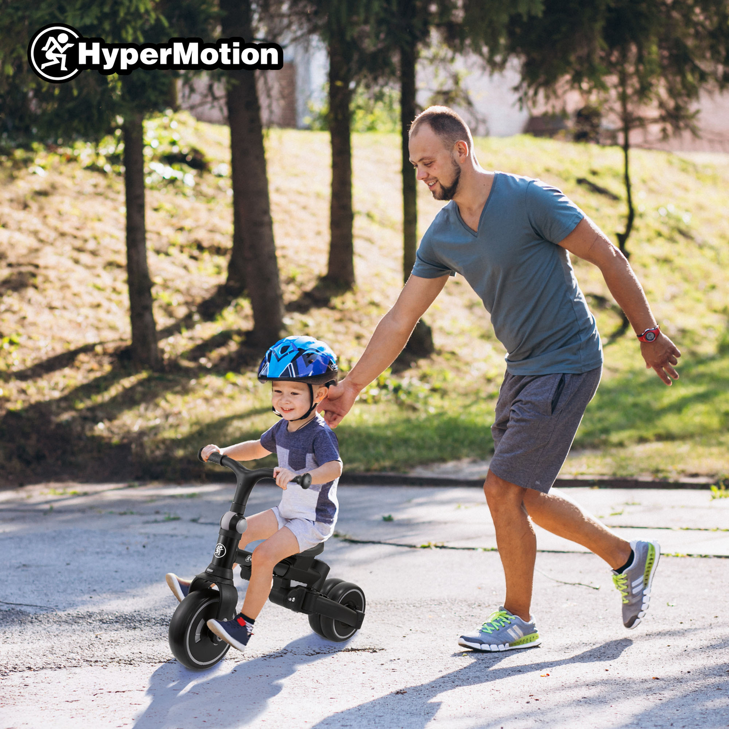 8in1 monitoiminen kolmipyörä TOBI FOREST - harmaa