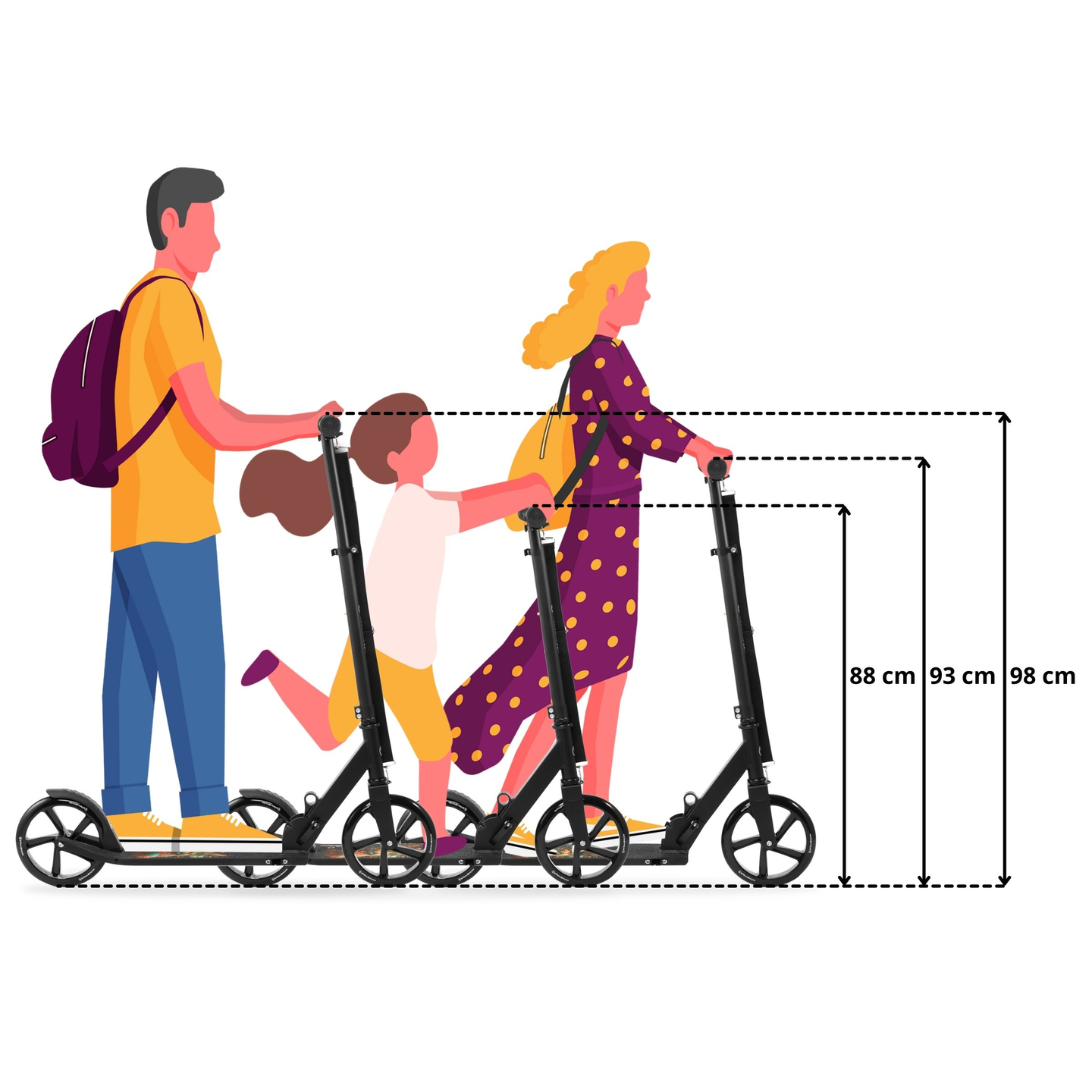 Kaksipyöräinen kaupunkiskootteri VIBE Black HyperMotion - 100kg