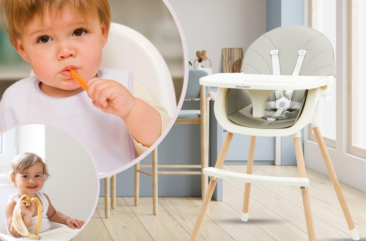 AMELIA syöttötuoli 3in1 Moby-järjestelmä, harmaa