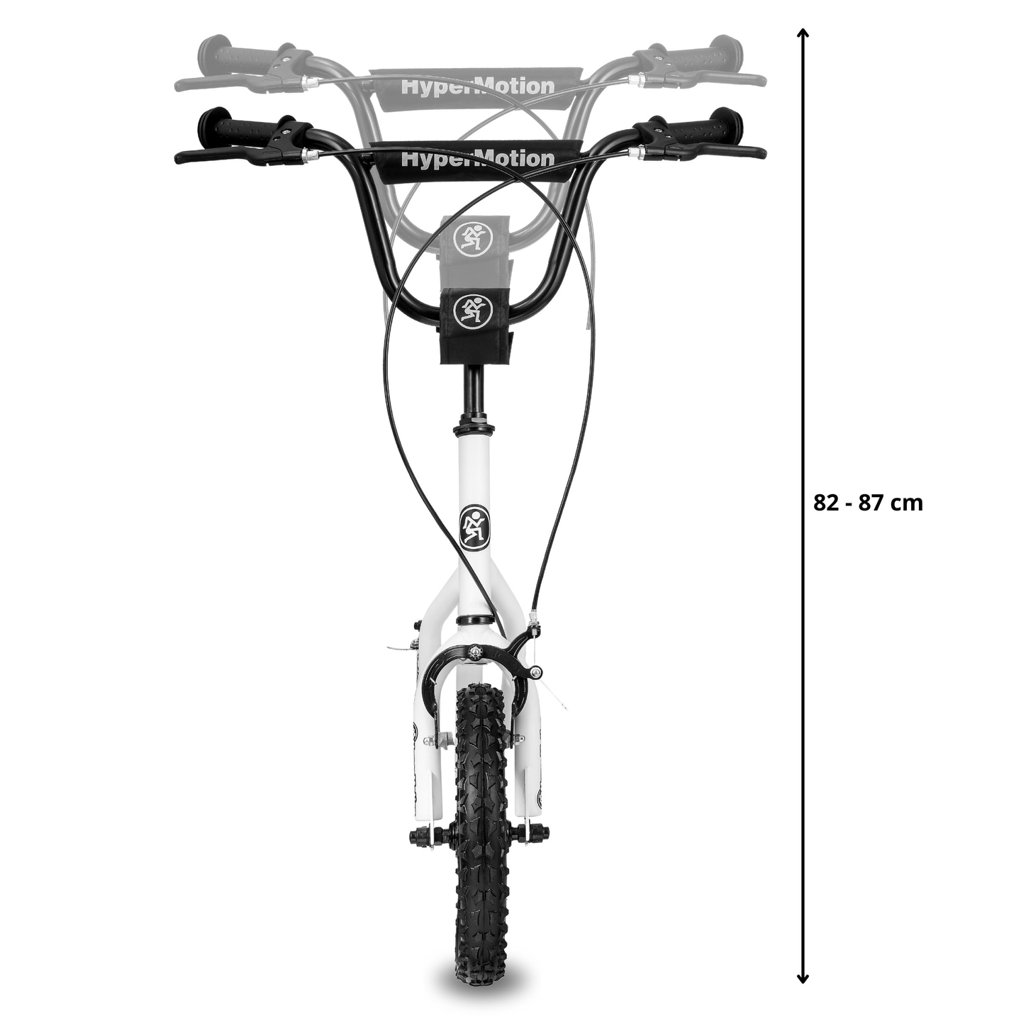 HyperMotion VIVA 12 skootteri (30cm pumpatut pyörät) - Valkoinen