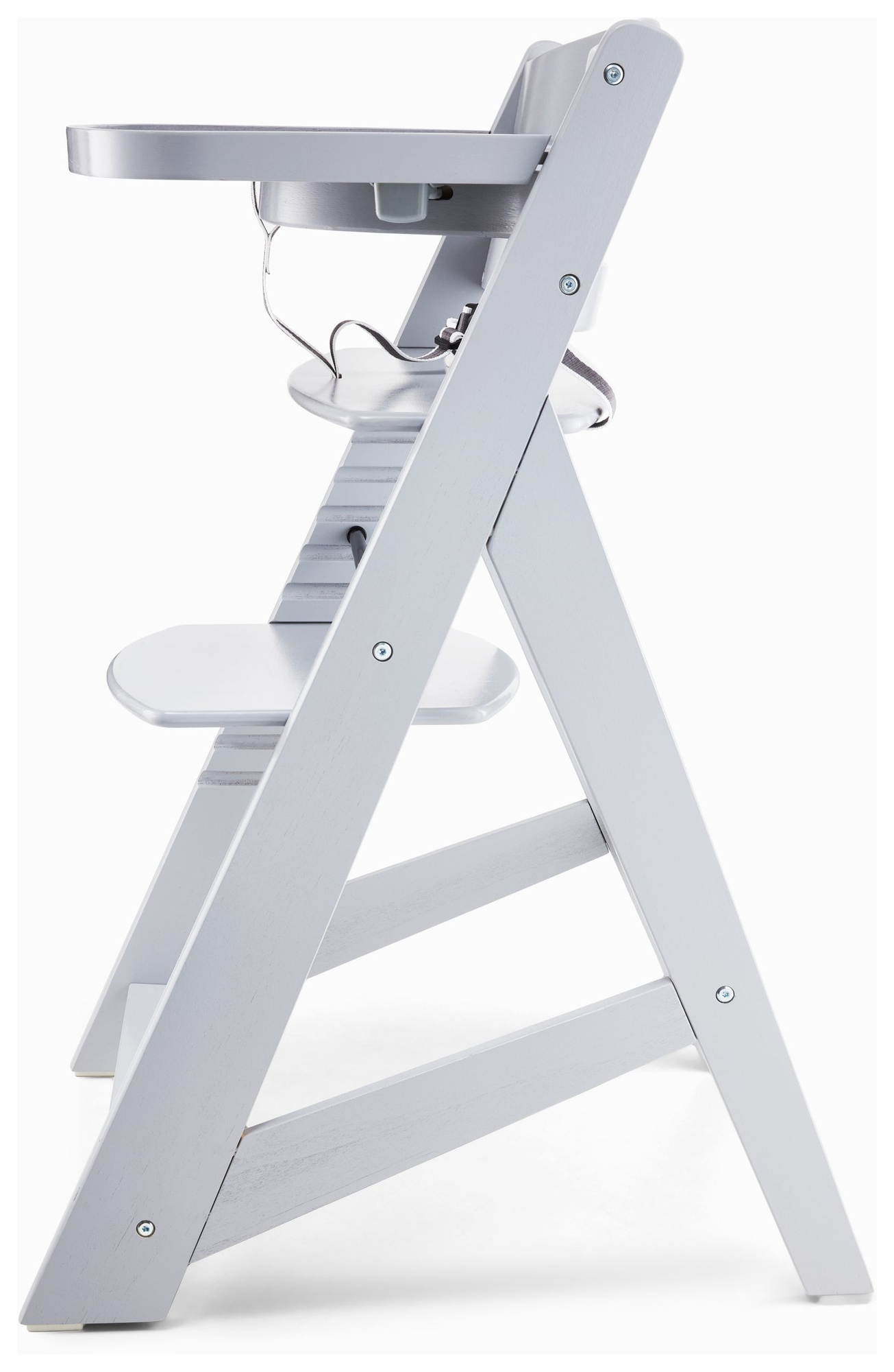 Puinen syöttötuoli Moby-System WOODY - harmaa väri