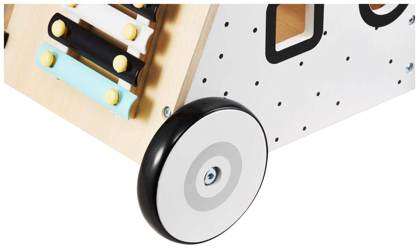 Puinen, opettavainen kävelytuoli / lastenrattaat - manipulatiivinen lautanen