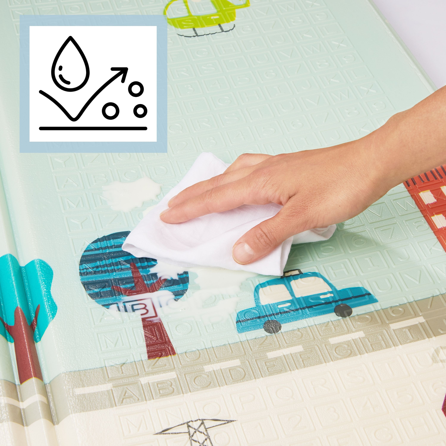 Kaksipuolinen vaahtomuovimatto XXL - kokoontaitettava 1 CM (vuoristo ja maantie)