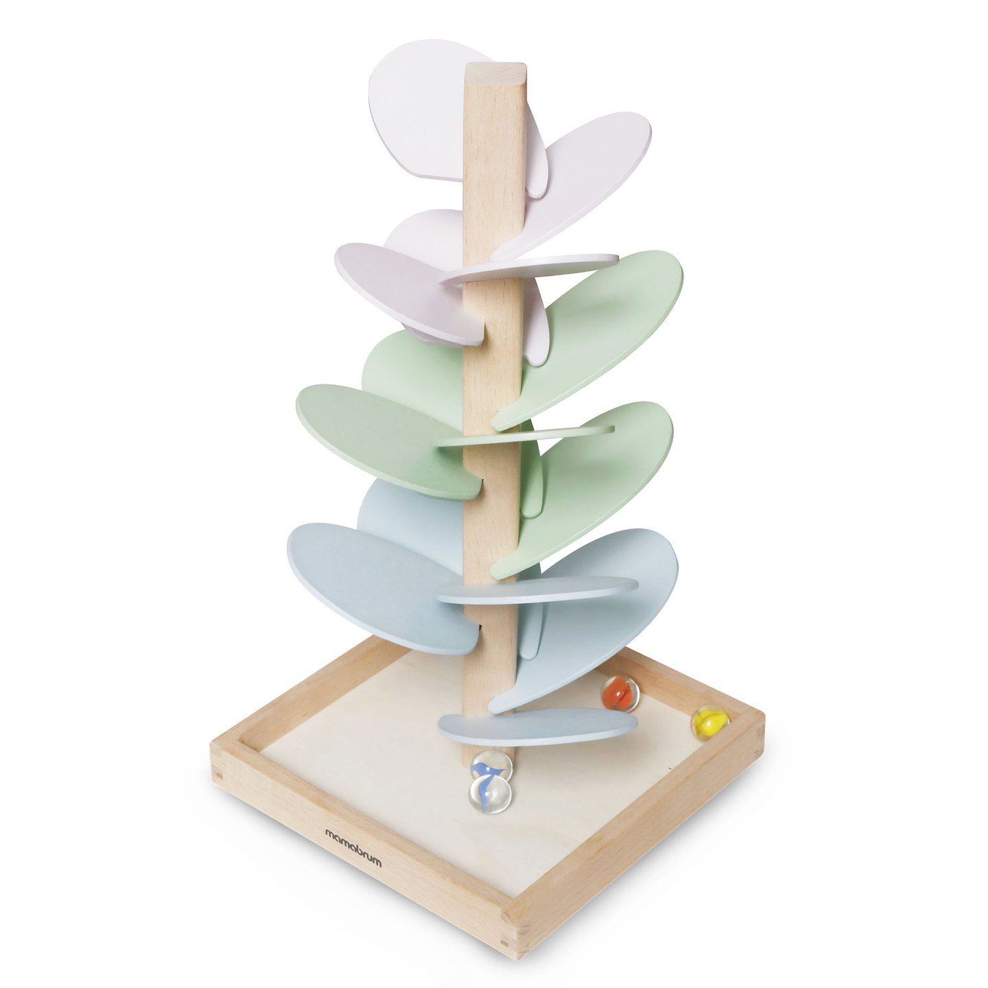 Puinen kulodromi - äänipuu pallojen kanssa