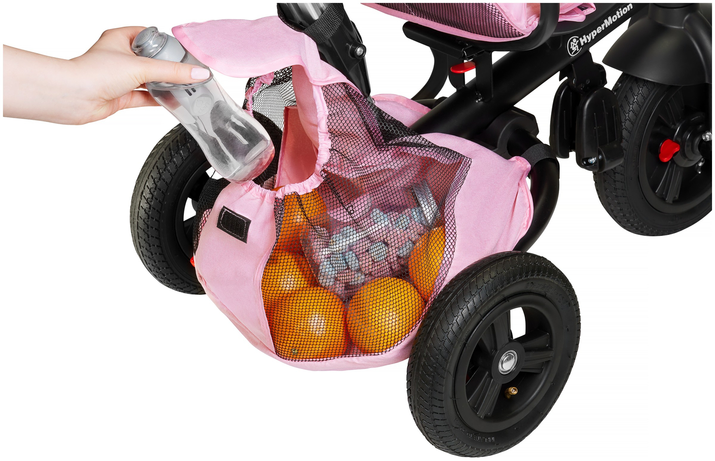 Tobi Velar kolmipyöräinen polkupyörä + sadekelmu - vaaleanpunainen