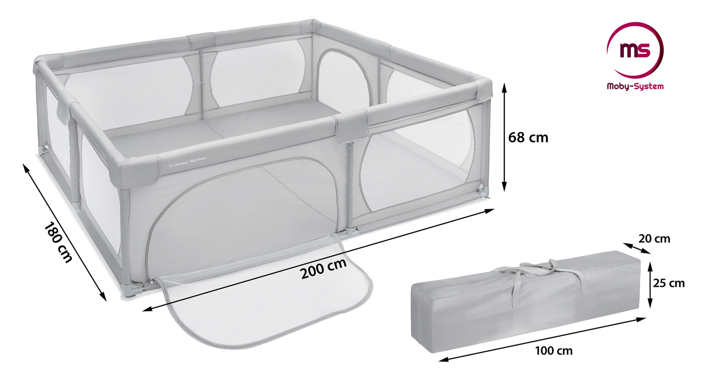 Suuri leikkikehikko 200 cm x 180 cm - vauvan leikkipaikka, kuiva allas