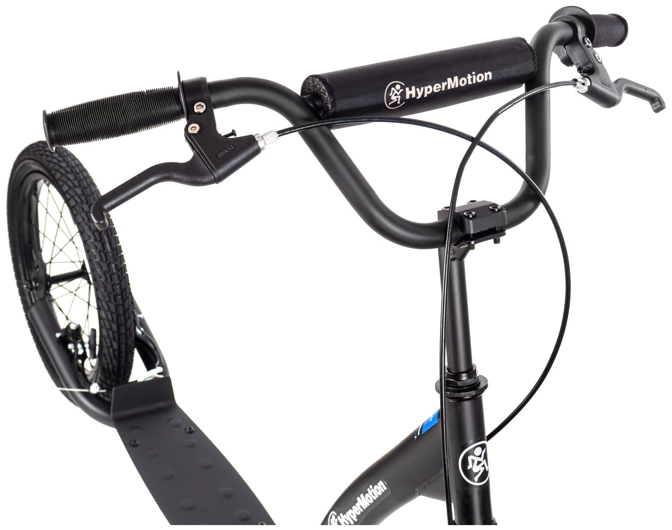 HyperMotion RIVA -kaupunkiskootteri, jossa on 50 cm:n ja 40 cm:n puhallettavat pyörät