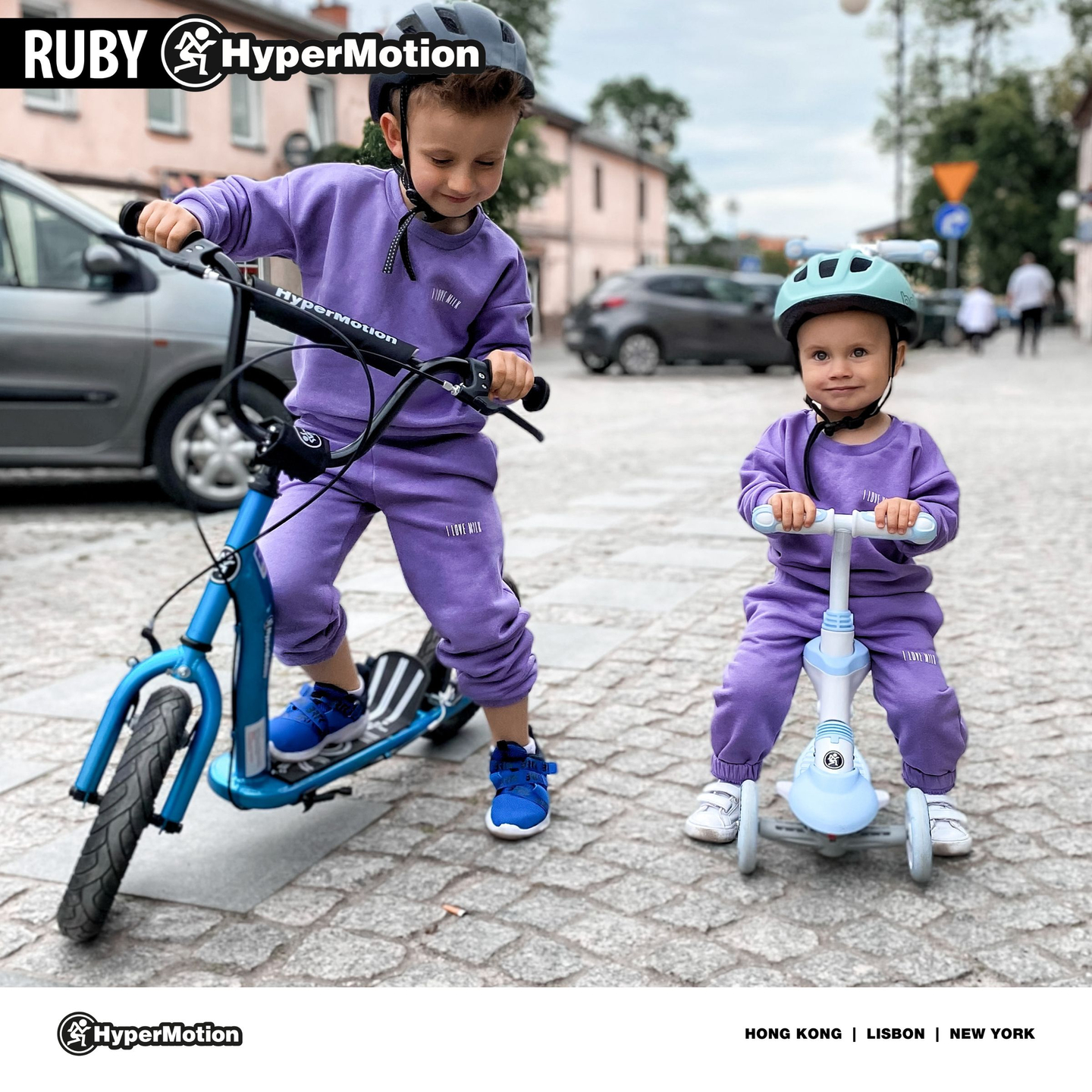 HyperMotion RUBY 12 skootteri (30 cm puhallettavat pyörät) - sininen