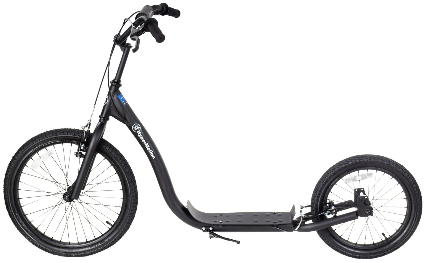 HyperMotion RIVA -kaupunkiskootteri, jossa on 50 cm:n ja 40 cm:n puhallettavat pyörät