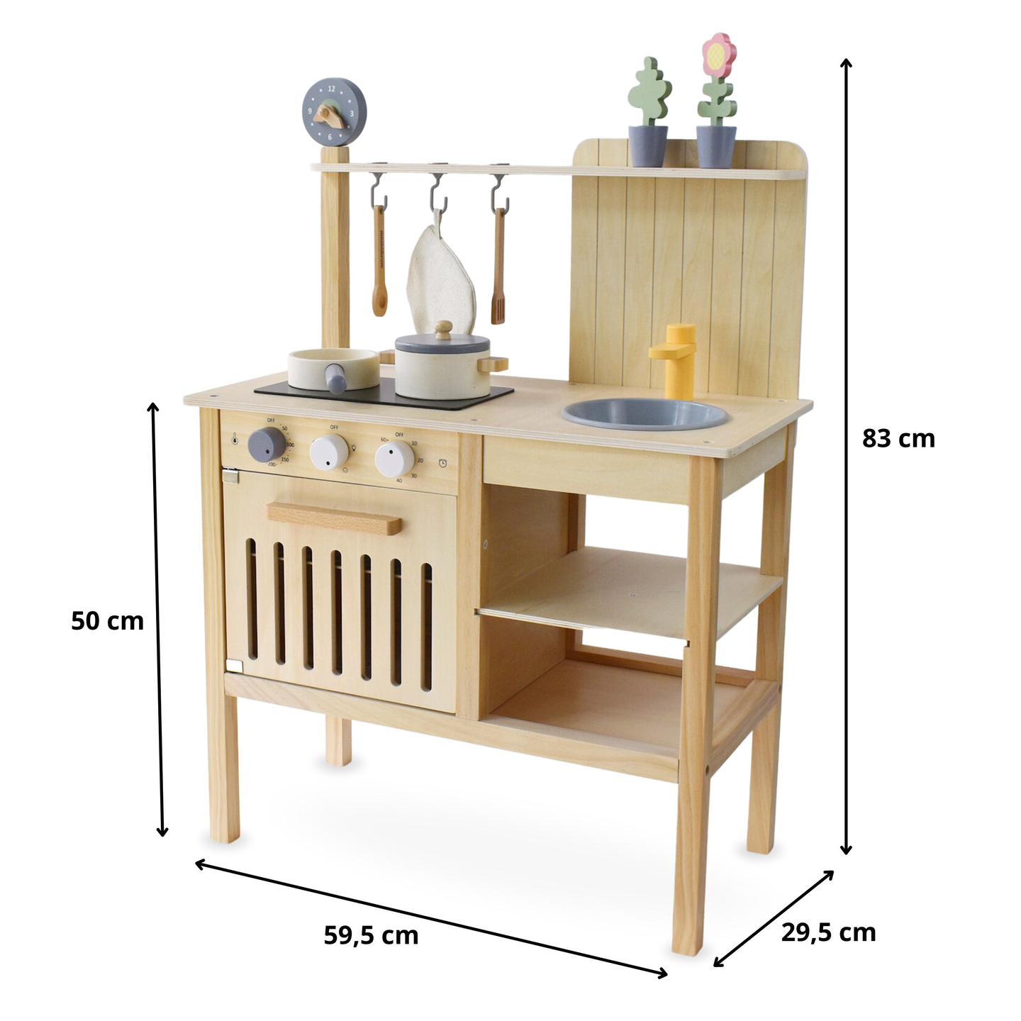 Puinen puutarhakeittiö lisävarusteineen - luonnollinen boho