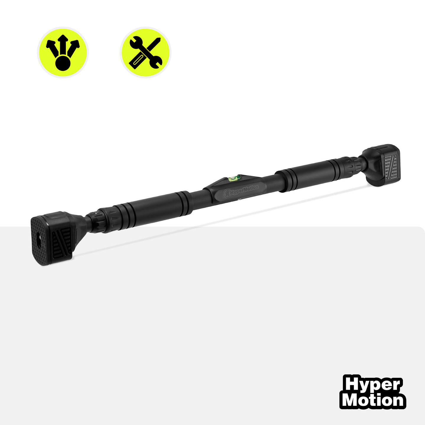 HyperMotion säädettävä leuanvetotanko 74-100 cm, 200 kg, musta