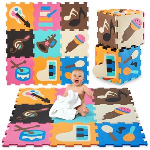 Opettavainen vaahtomuovinen palapelimatto 90 x 90 x 1cm - EVA vaahtomuovi - muotoilu: välineet