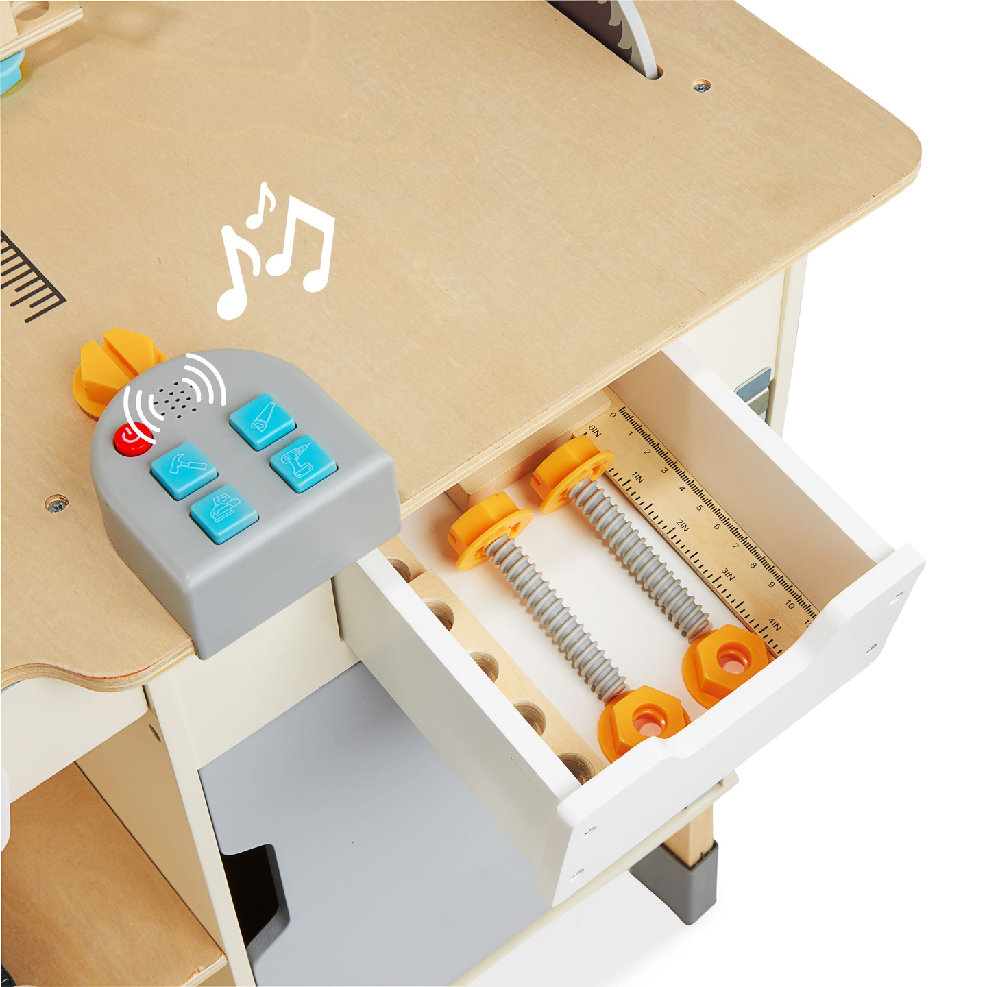 XXL Suuri puinen työpaja työkaluineen - DIY-sarja, 74 elementtiä