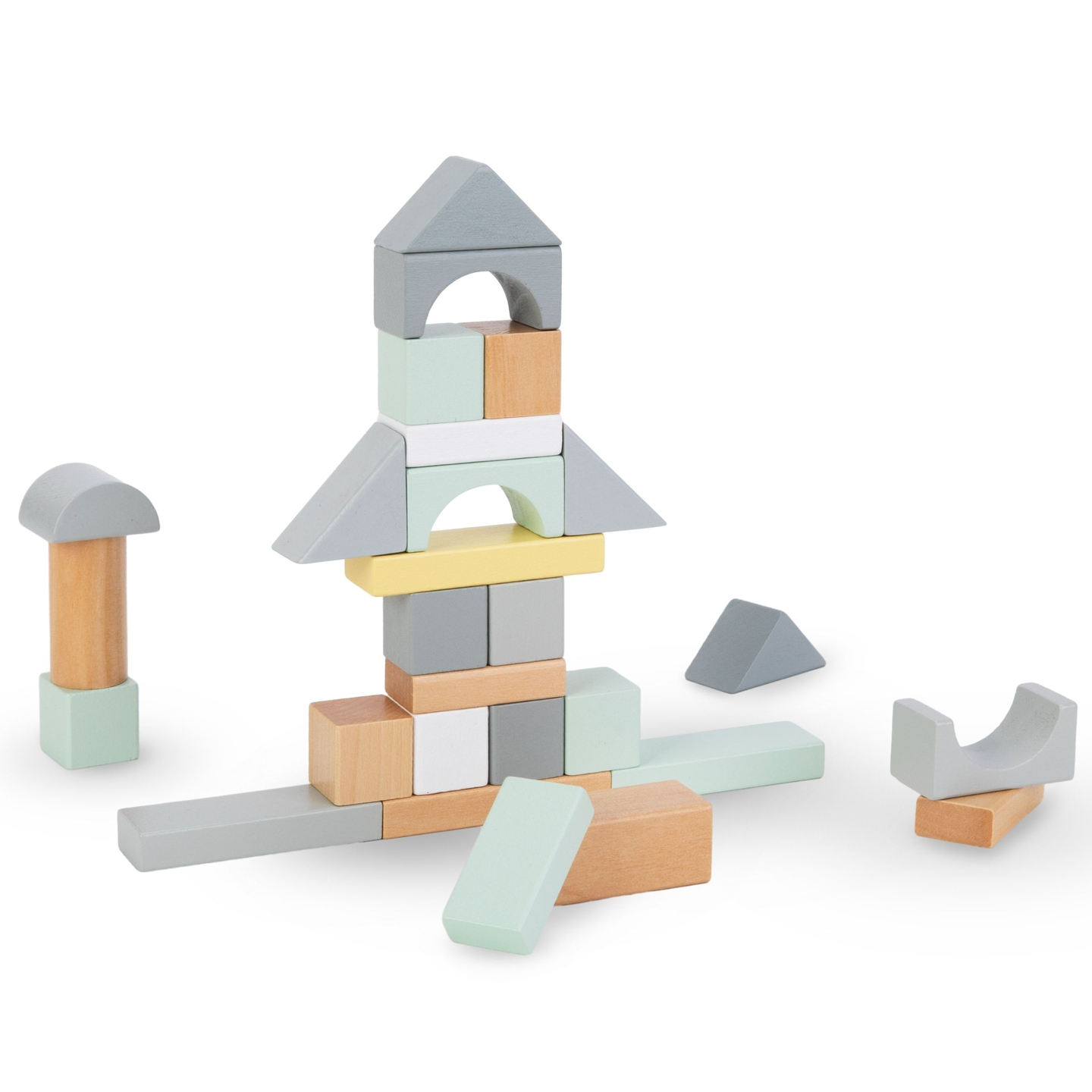 Pastellipuupalikat - 100 XL-palikan setti