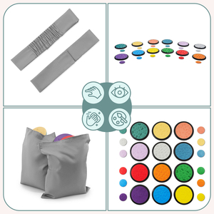 Värikkäitä aistikiekkoja lapsille - 24 kappaletta