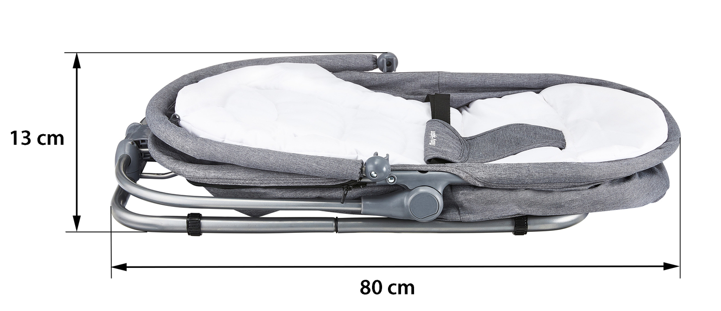 Lepotuoli + kelluntaistuin + pinnasänky 3 in 1 - Moby-System MILA - Moby-System MILA